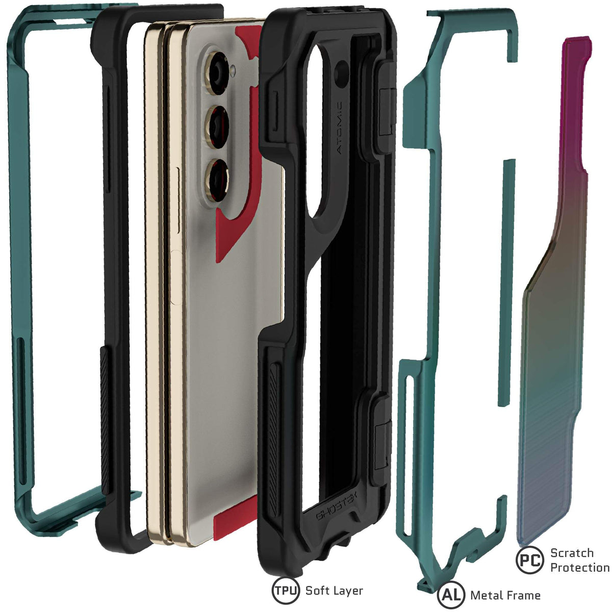 Galaxy Fold 5 Case Green