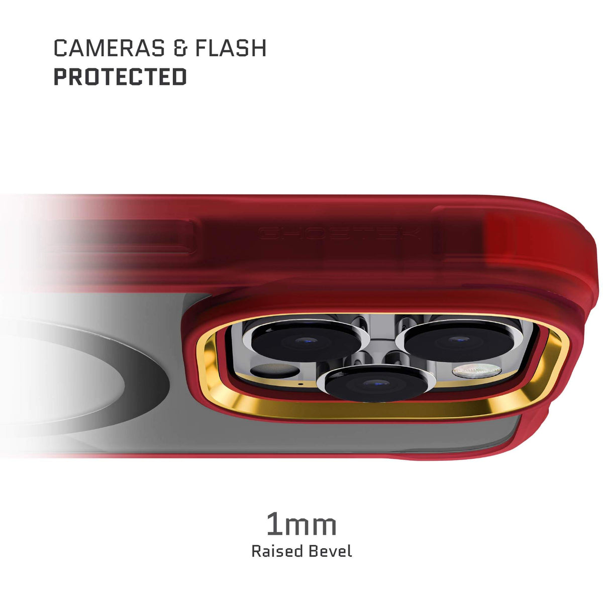 iPhone 15 Pro Max Red Phone Case Clear MagSafe