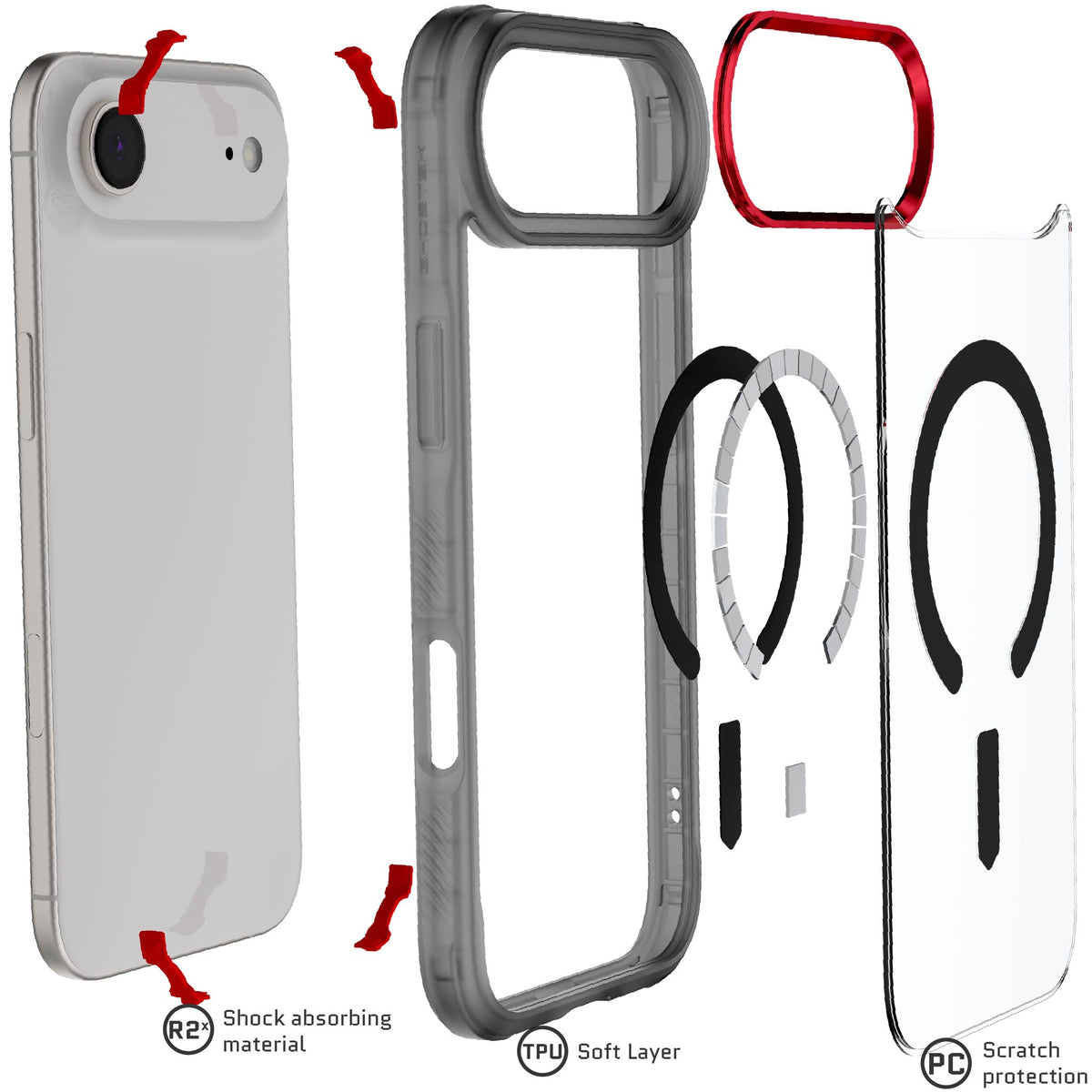 iPhone Air Case Smoke MagSafe Protective Phone Cover Magnetic