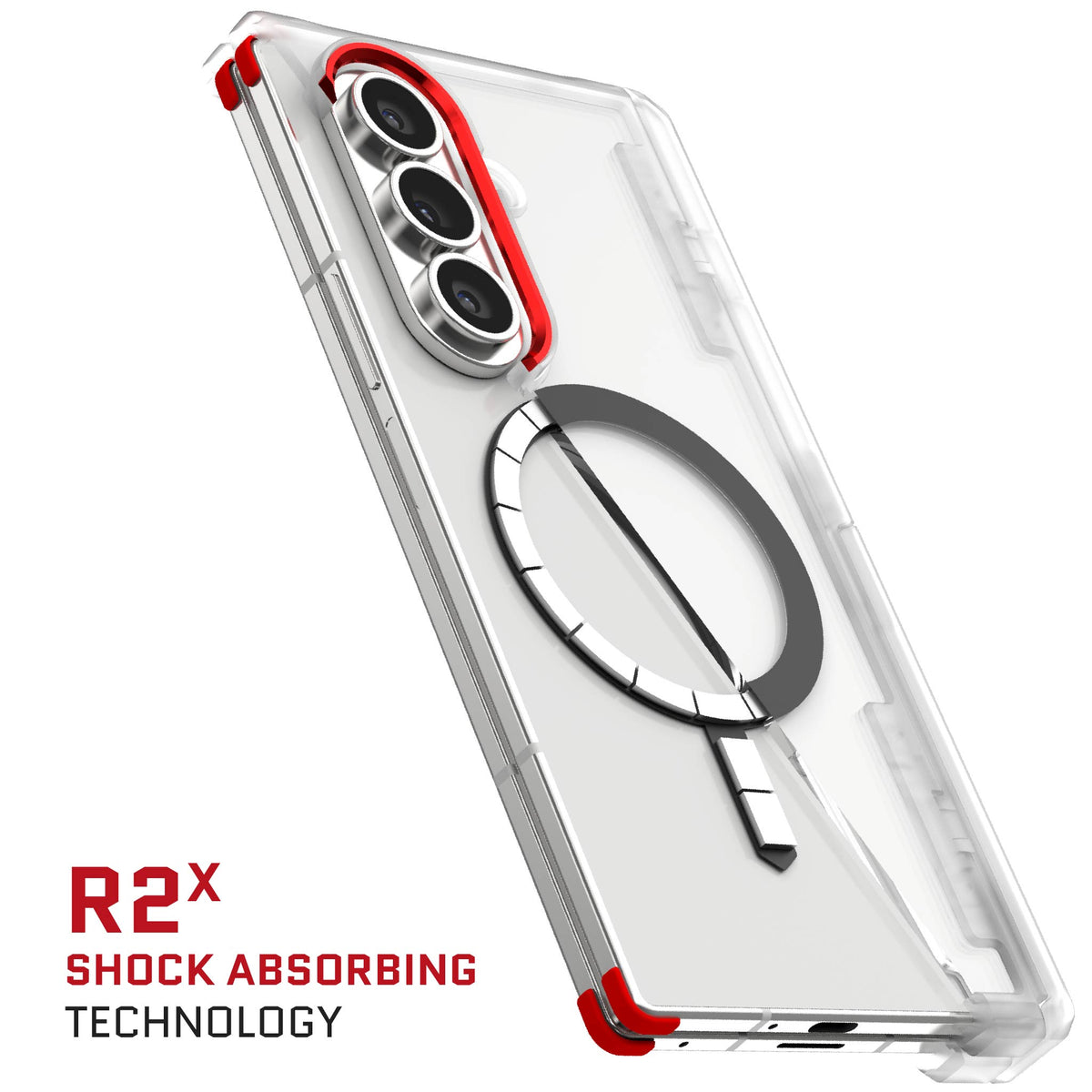 Galaxy Z Fold 7 Clear Phone Case MagSafe Kickstand