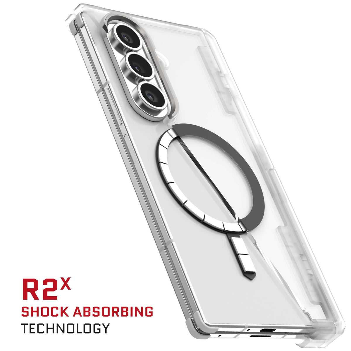 Samsung Galaxy Z Fold 7 Clear Protective Phone Case MagSafe Kickstand Magnetic