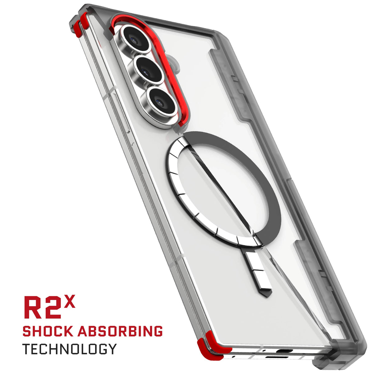 Fold 7 Clear Smoke Protective Phone Case MagSafe Kickstand Magnetic
