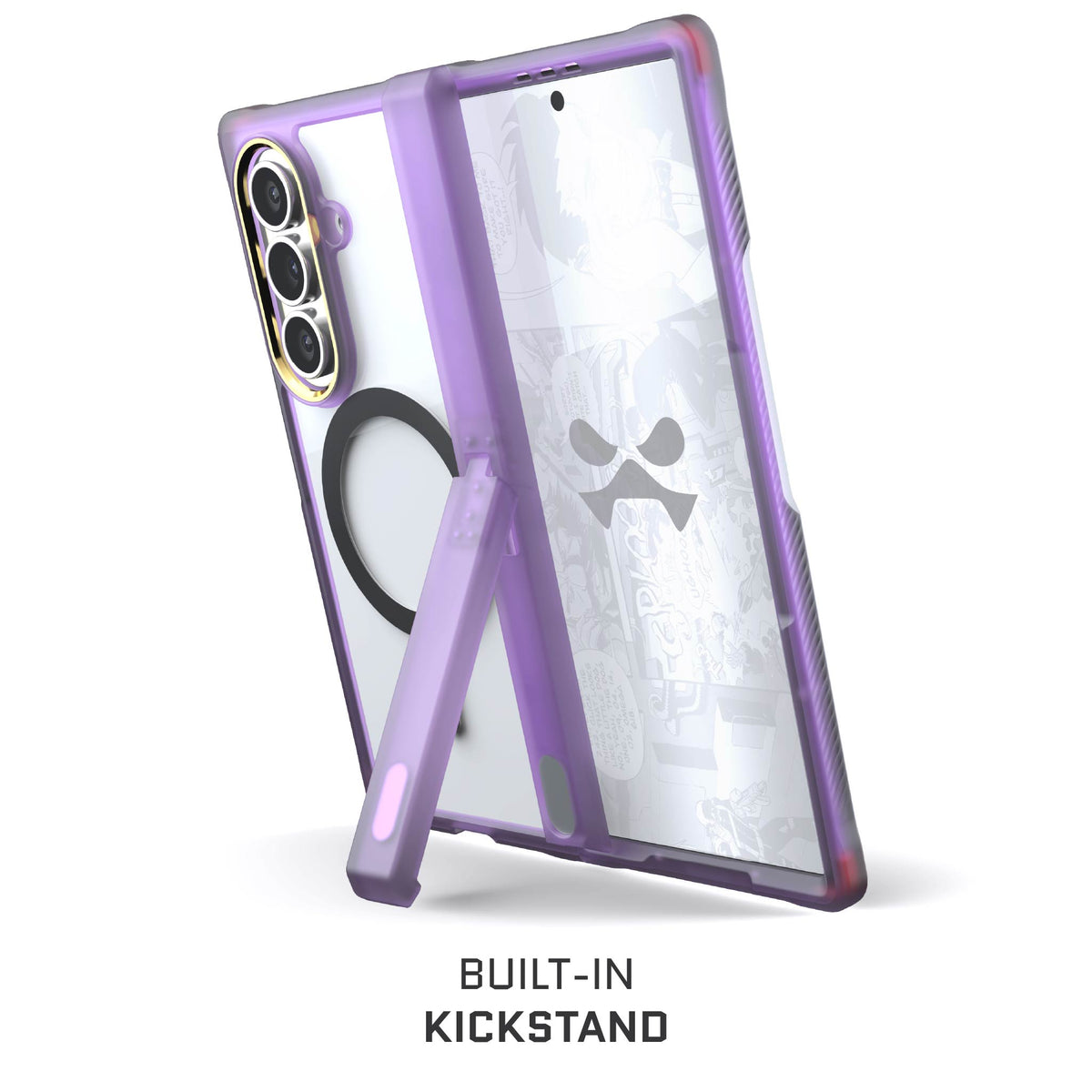 Samsung ZFold7 Case Purple MagSafe Kickstand Magnetic