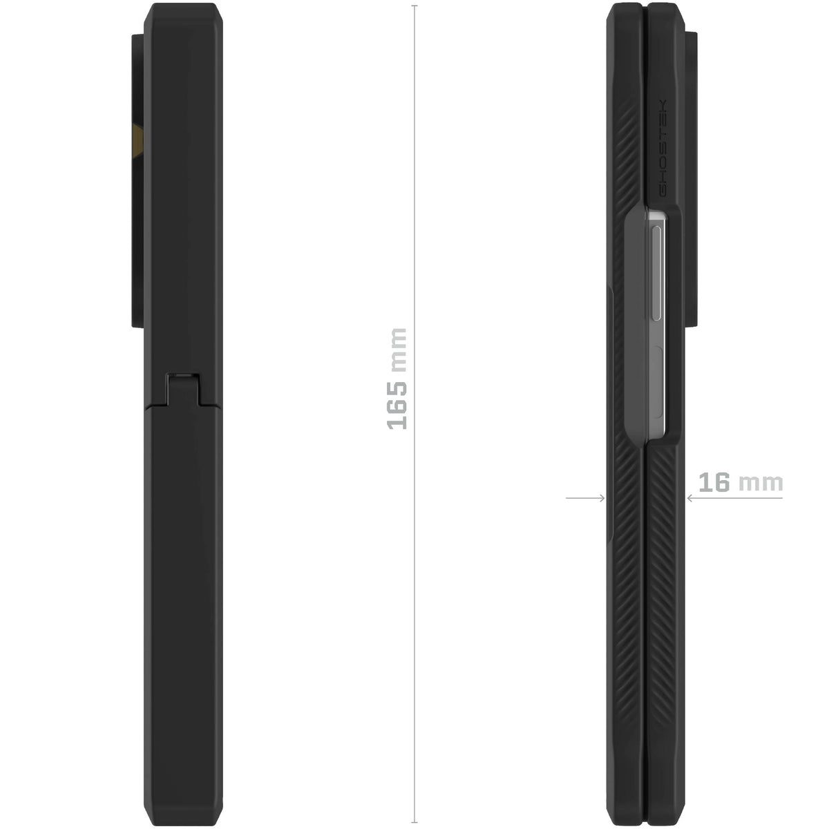 Samsung Galaxy Z Fold7 Case Black MagSafe Kickstand Magnetic
