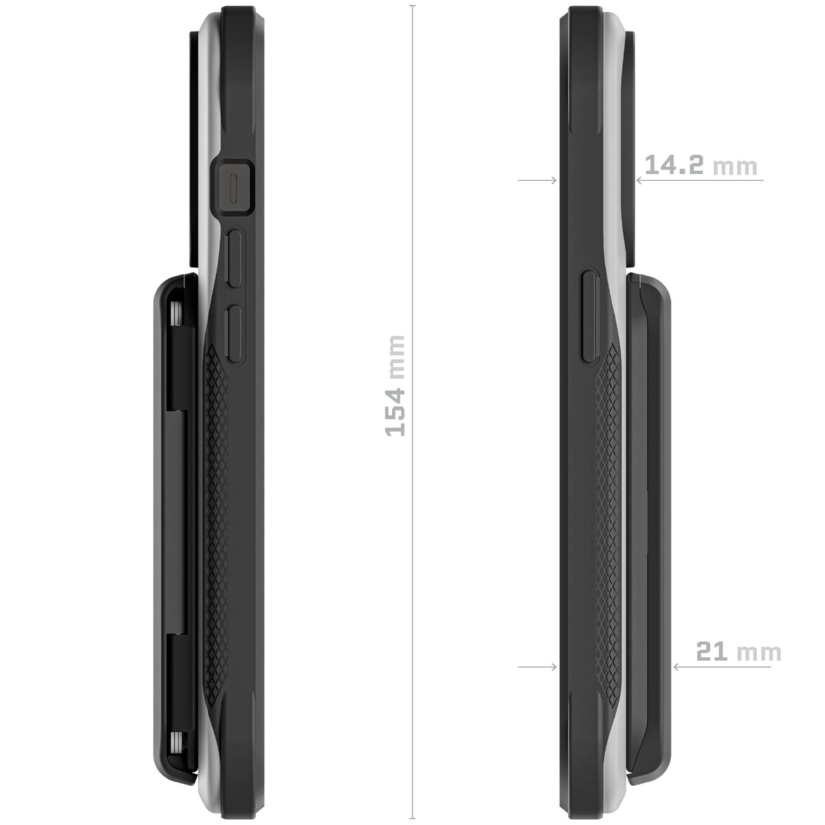 MagSafe Apple iPhone 14 Pro Case Wallet Gray