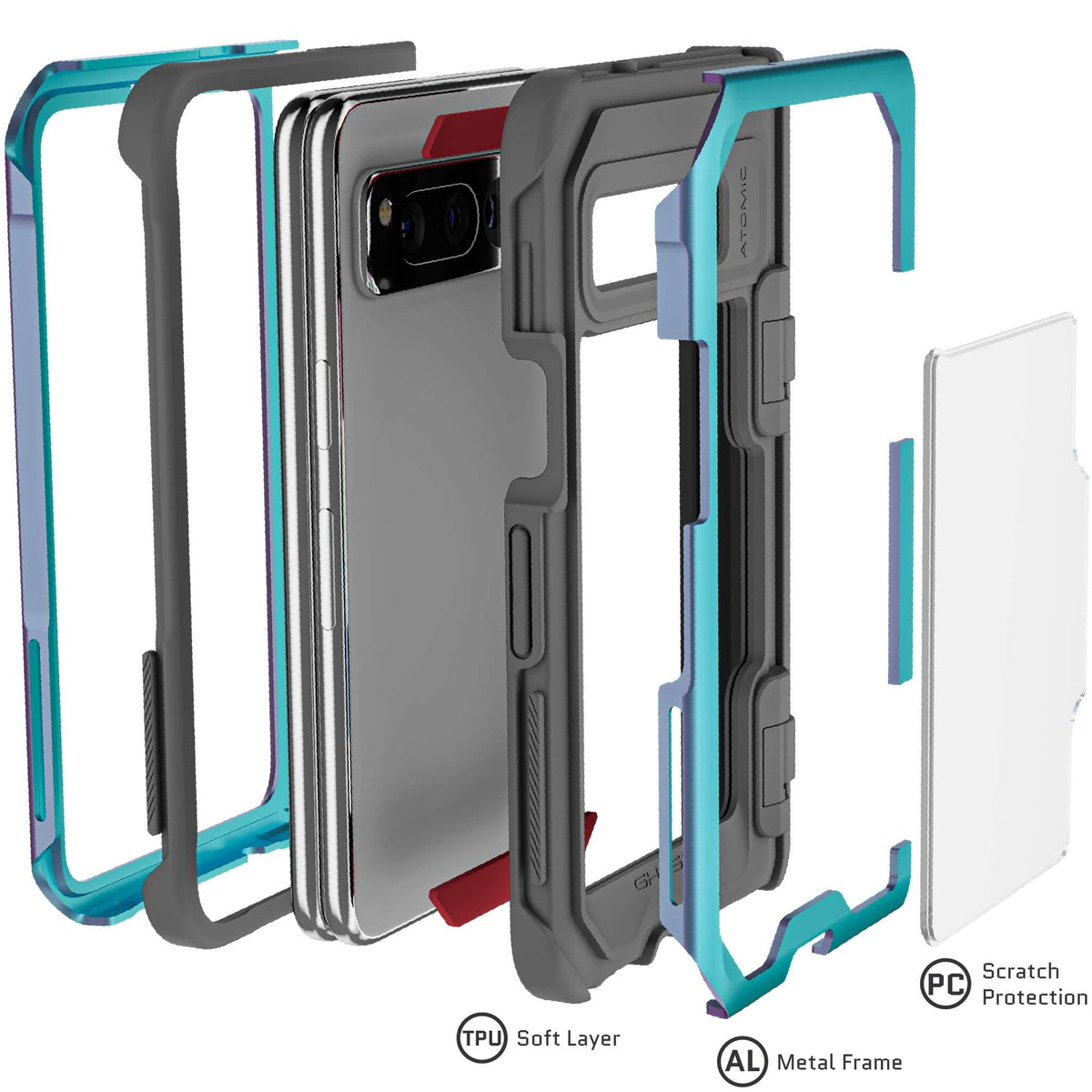 Google Pixel Fold Case Prismatic Hinge Cover