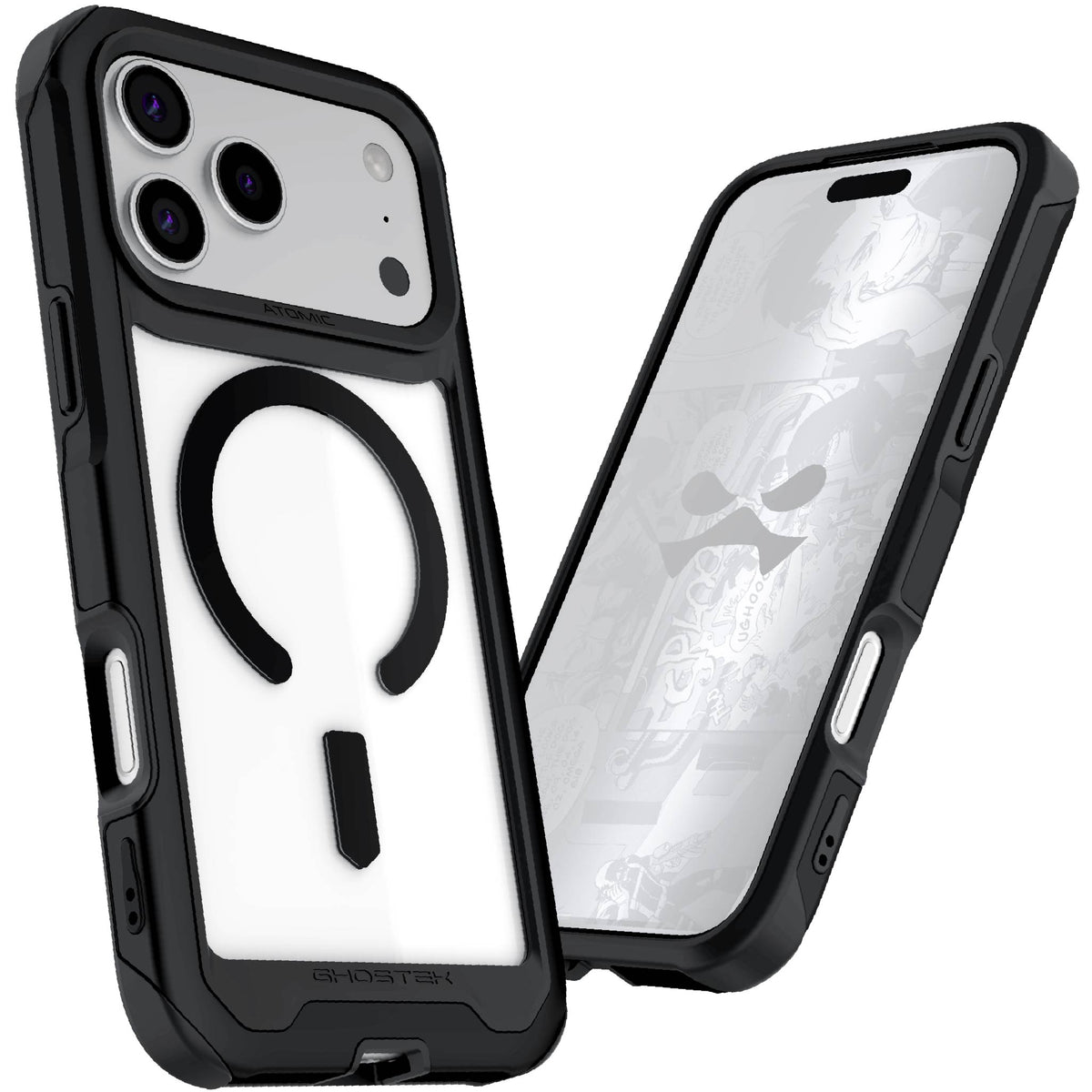 iPhone 18 Pro Max Case Clear Black Metal Aluminum MagSafe Protective Phone Cover