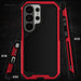 Galaxy S26 Ultra Case Clear Metal MagSafe Red Aramid Carbon Fiber