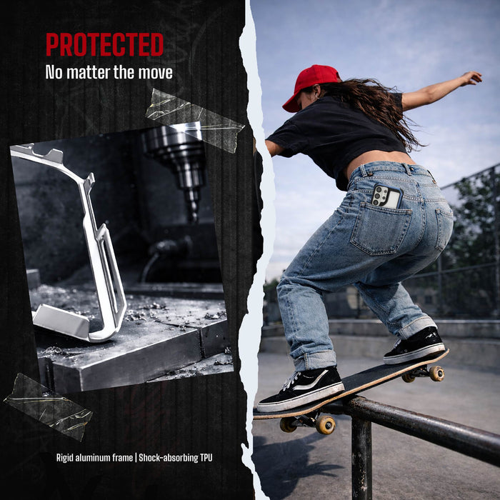 Galaxy S26 Ultra Case Clear Metal MagSafe Blue