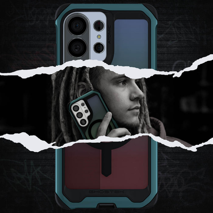 Galaxy S26 Ultra Case Clear Metal MagSafe Green