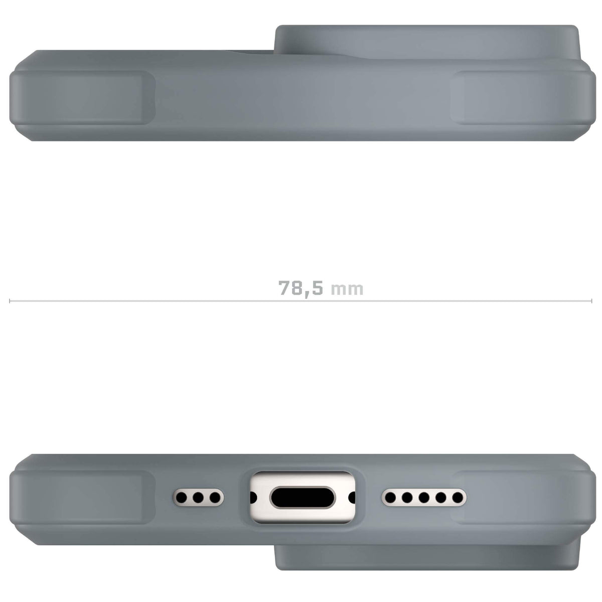 Gray Apple iPhone 15 Plus Phone Case Clear MagSafe