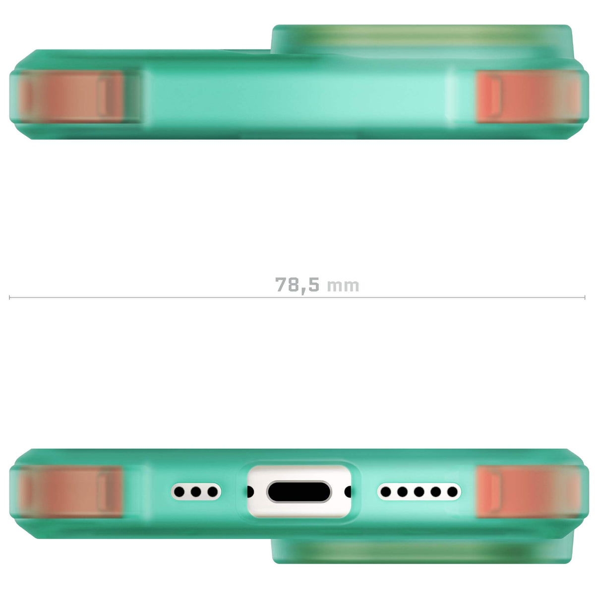 iPhone 15 Plus Teal Case Clear MagSafe Magnetic