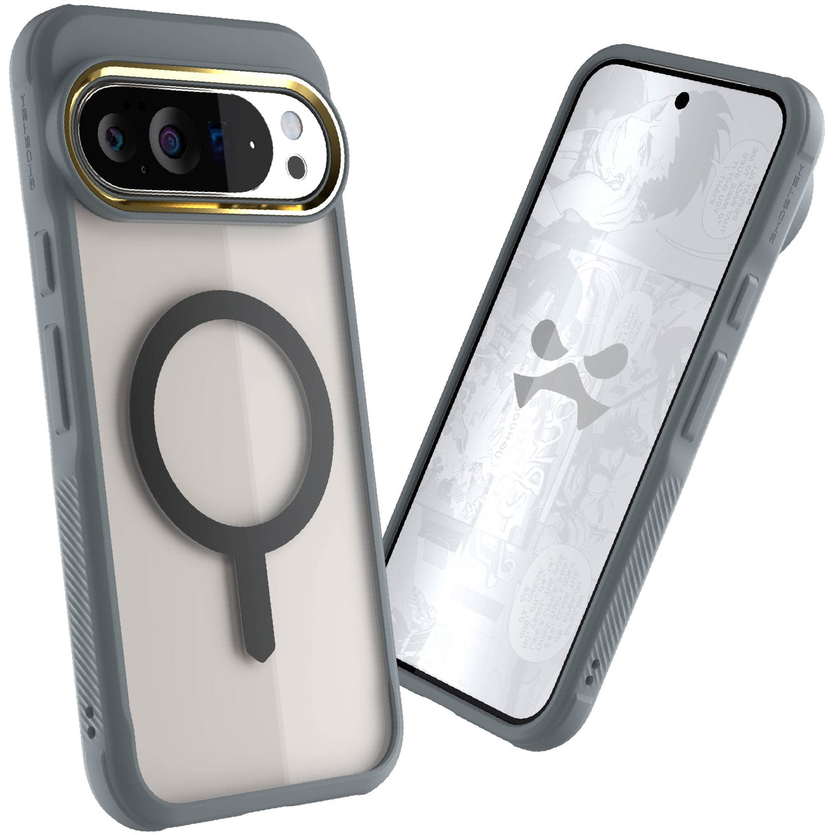Pixel 10 Pro XL Case Grey MagSafe Clear Cover