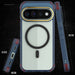Pixel 11 Pro Case Clear Blue MagSafe Magnetic Ring Protective Cover