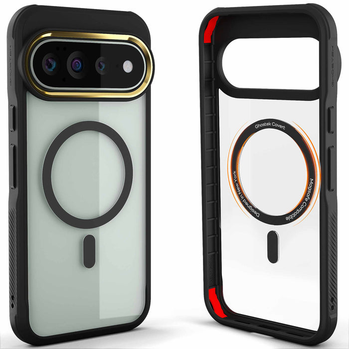 Google Pixel 11 Pro XL Case Clear Black MagSafe Magnetic Ring Protective Cover