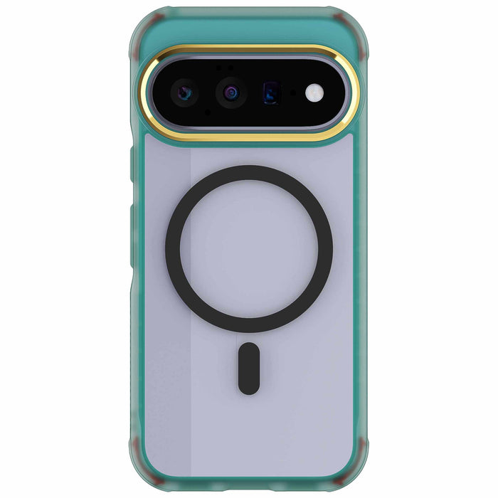 Google Pixel 11 Case Clear Teal MagSafe Magnetic Ring Protective Cover