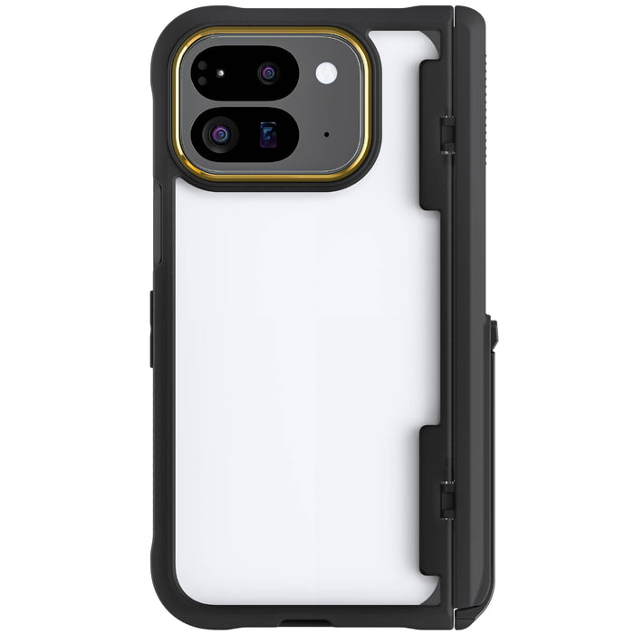 Pixel 9 Pro Fold Protective Case Clear Black Cover Kickstand