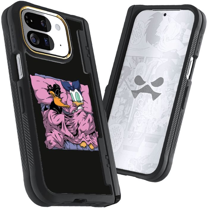 Google Pixel 9 Pro Fold Sleeping Together Plastic Edition by RX Strip Artist Artwork Protective Phone Case Limited Edition Collab Cover