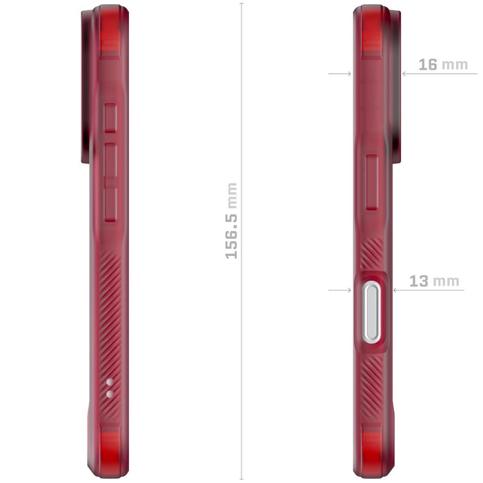 iPhone 17 Pro Case Red Clear MagSafe Phone Cover