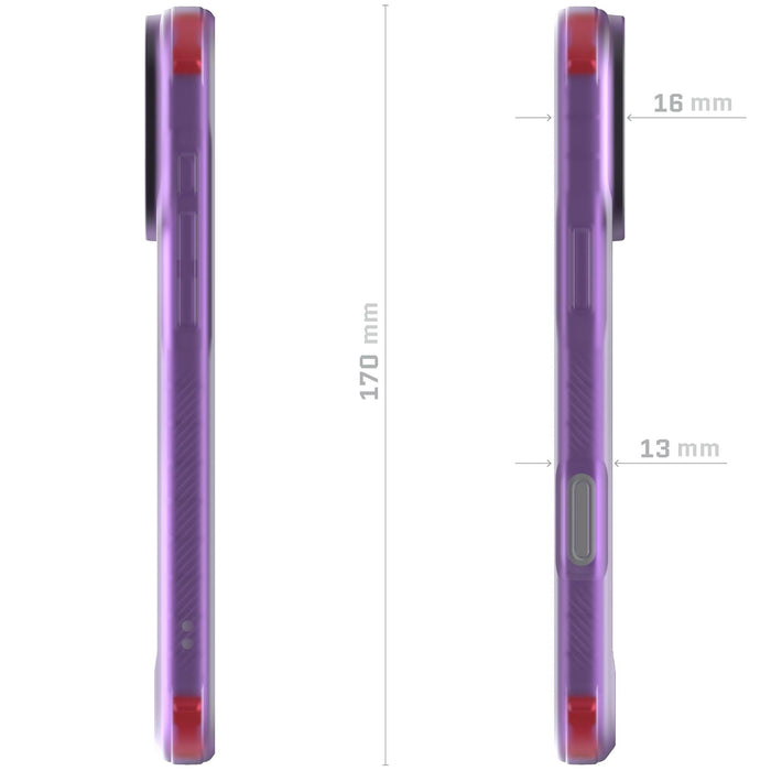 iPhone 17 Pro Max Case Purple Clear MagSafe Phone Cover