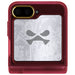 Red Samsung Galaxy Flip 6 Clear Protective Phone Case with Kickstand and Hinge Cover