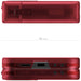 Red ZFlip6 Clear Protective Phone Case with Kickstand and Hinge Cover