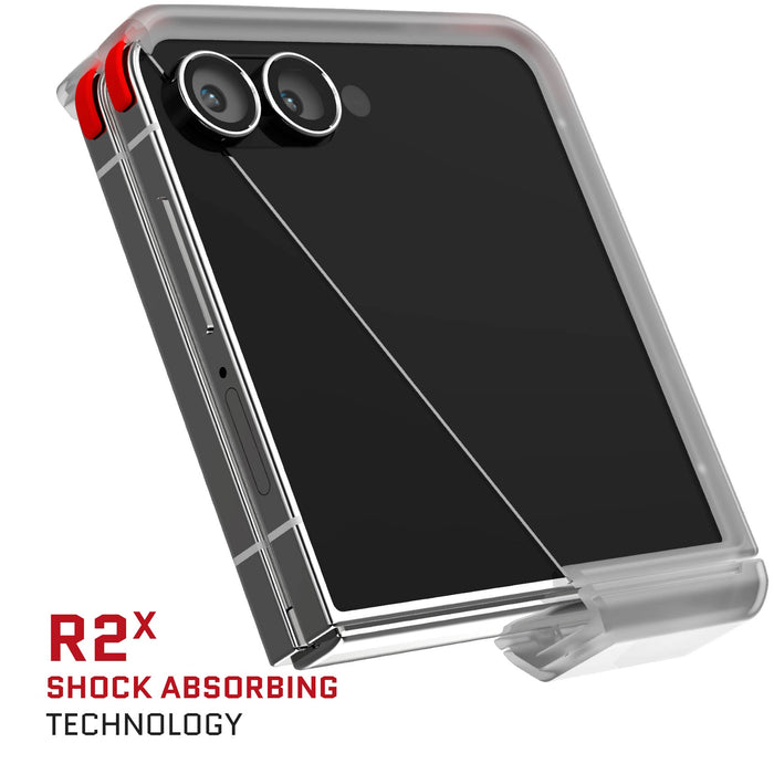 Samsung Flip 7 Clear Protective Phone Case Magnetic MagSafe Kickstand