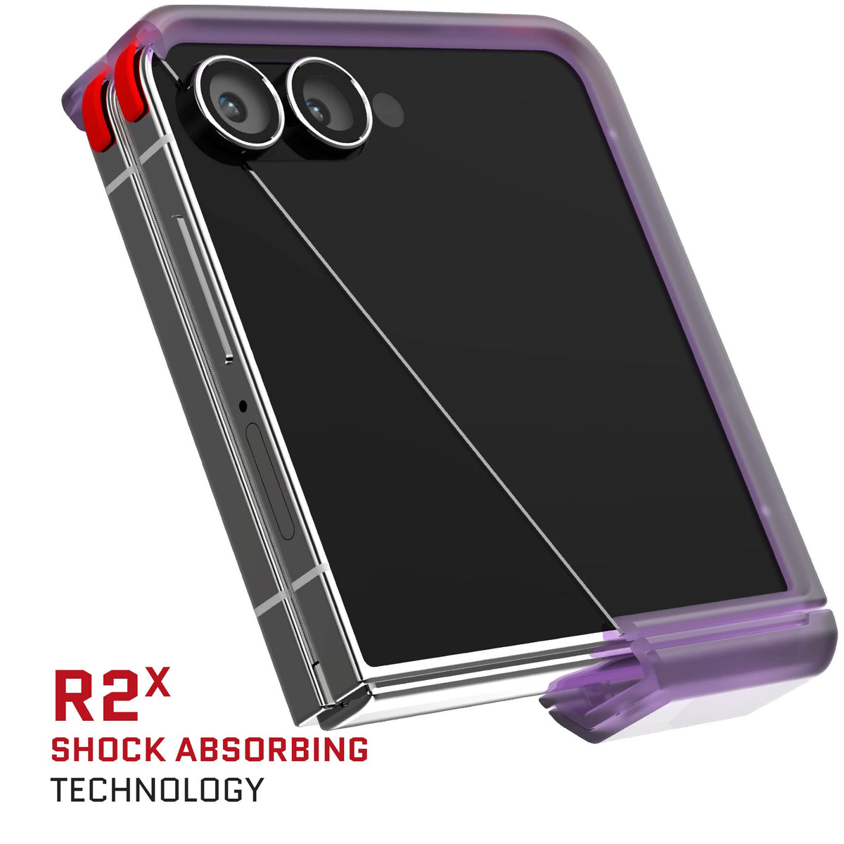 Samsung Z Flip 7 Case Purple Protective Phone Cover Magnetic MagSafe Kickstand