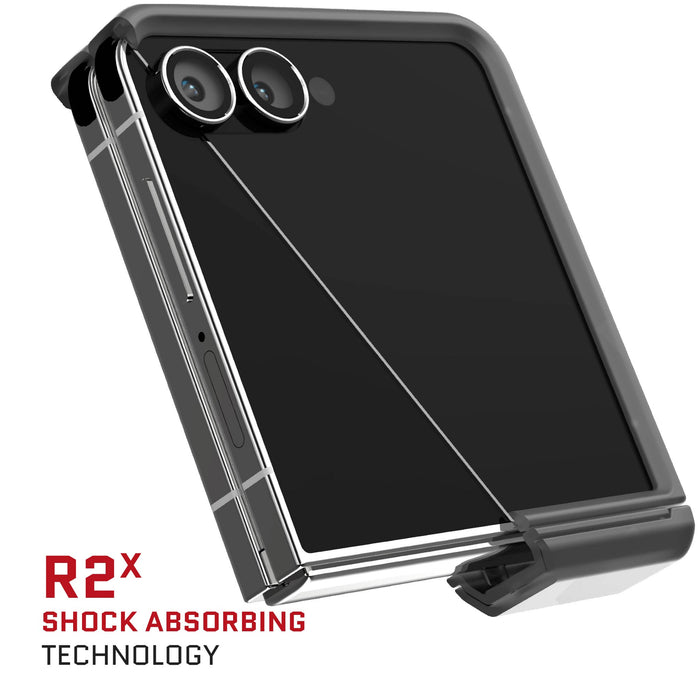 Samsung Flip 7 Case Smoke Matte Protective Phone Cover Magnetic MagSafe Kickstand