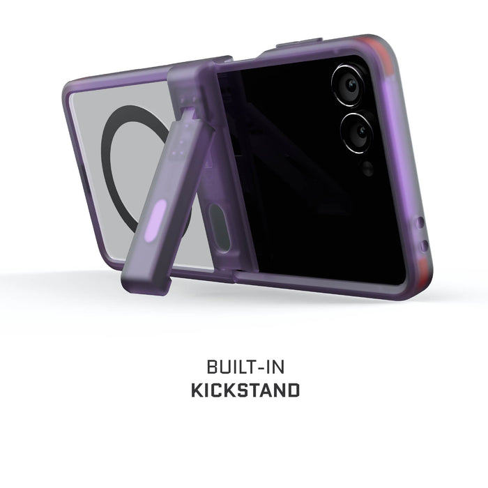 Samsung Galaxy Flip 7 Case Purple Protective Phone Cover Magnetic MagSafe Kickstand