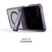 Samsung Galaxy Flip 7 Case Purple Protective Phone Cover Magnetic MagSafe Kickstand