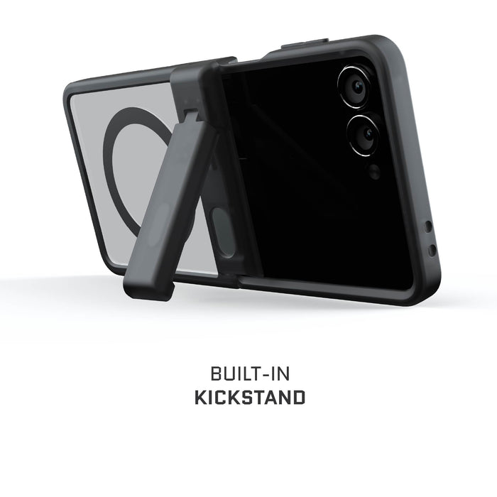 Samsung Galaxy Z Flip 7 Case Smoke Matte Protective Phone Cover Magnetic MagSafe Kickstand