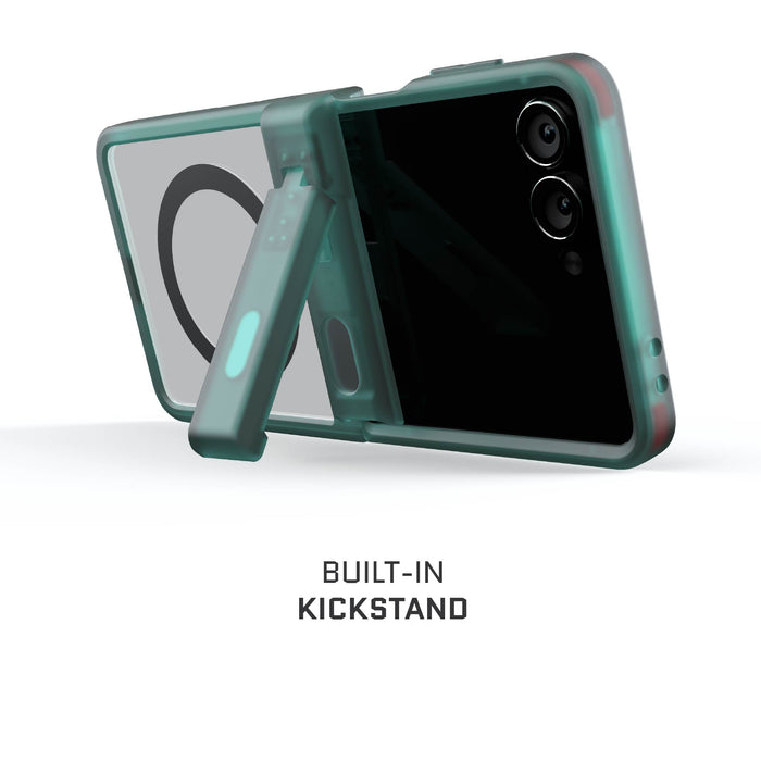 Samsung Galaxy Z Flip 7 Case Teal Protective Phone Cover Magnetic MagSafe Kickstand
