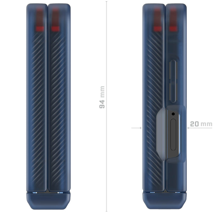 Galaxy Flip 7 Case Blue Protective Phone Cover Magnetic MagSafe Kickstand