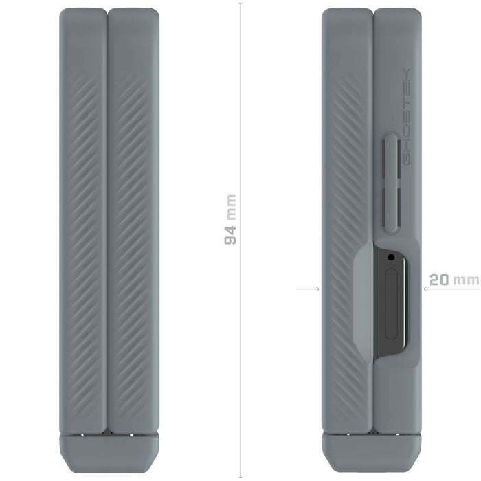 Samsung Galaxy Z Flip7 Case Gray Protective Phone Cover Magnetic MagSafe Kickstand