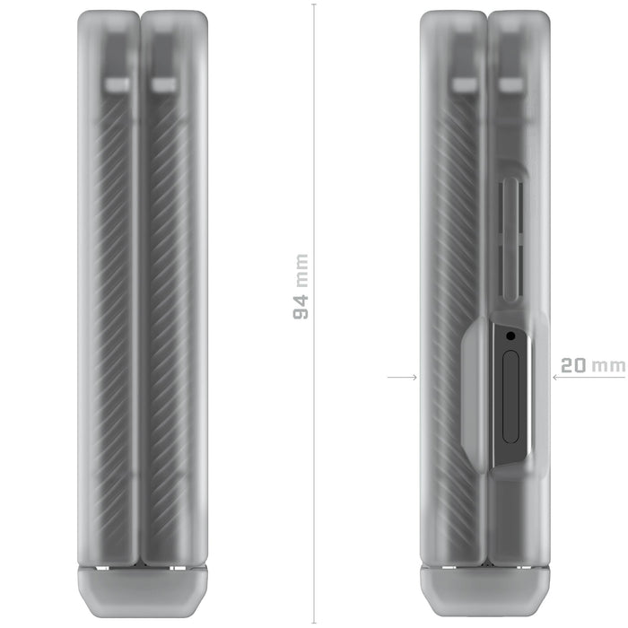 Samsung Galaxy Flip 7 Case Clear Matte Protective Phone Cover Magnetic MagSafe Kickstand