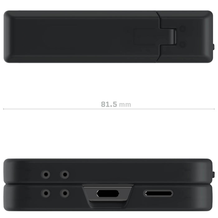 Galaxy ZFlip7 Case Black Protective Phone Cover Magnetic MagSafe Kickstand