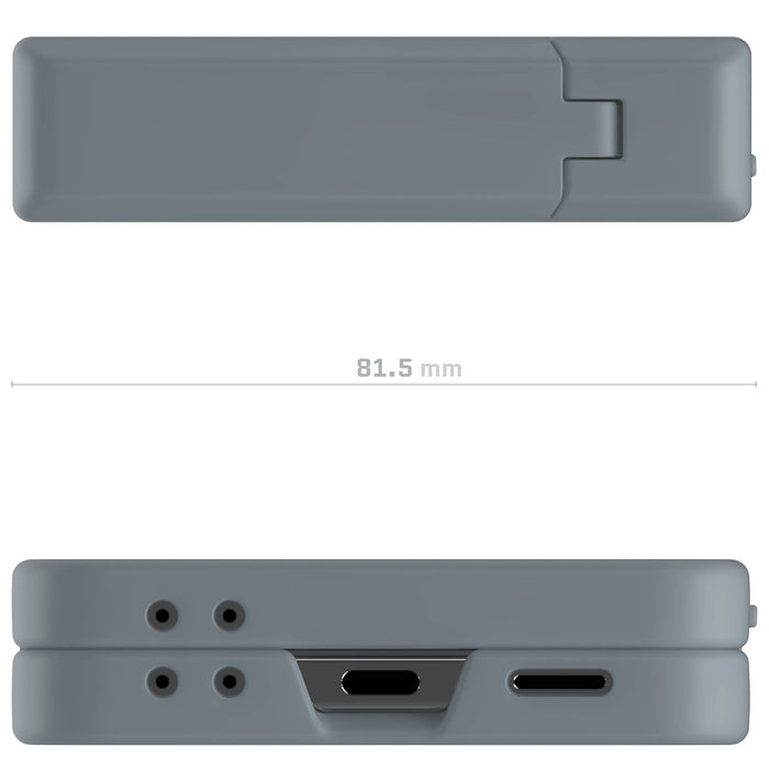Samsung Z Flip7 Case Gray Protective Phone Cover Magnetic MagSafe Kickstand