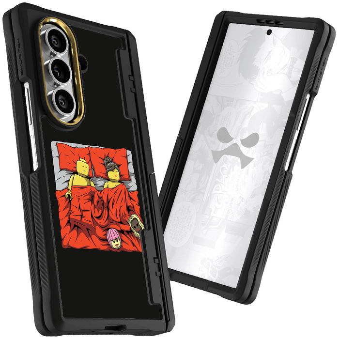 Samsung Galaxy Z Fold 7 Sleeping Together Brick Edition by RX Strip Artist Artwork Protective Phone Case Limited Edition Collab Cover