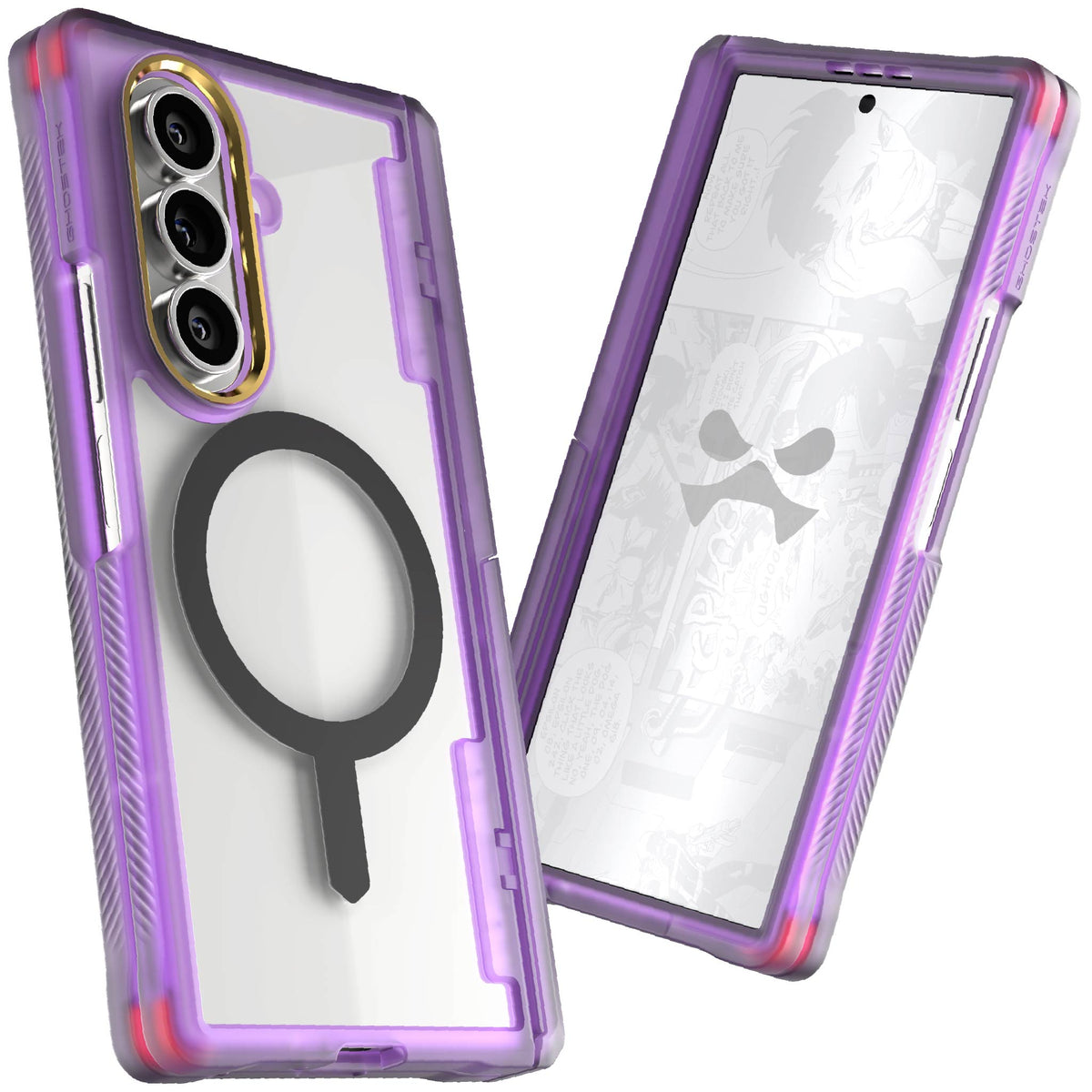 Samsung Galaxy Fold7 Case Purple MagSafe Kickstand Magnetic