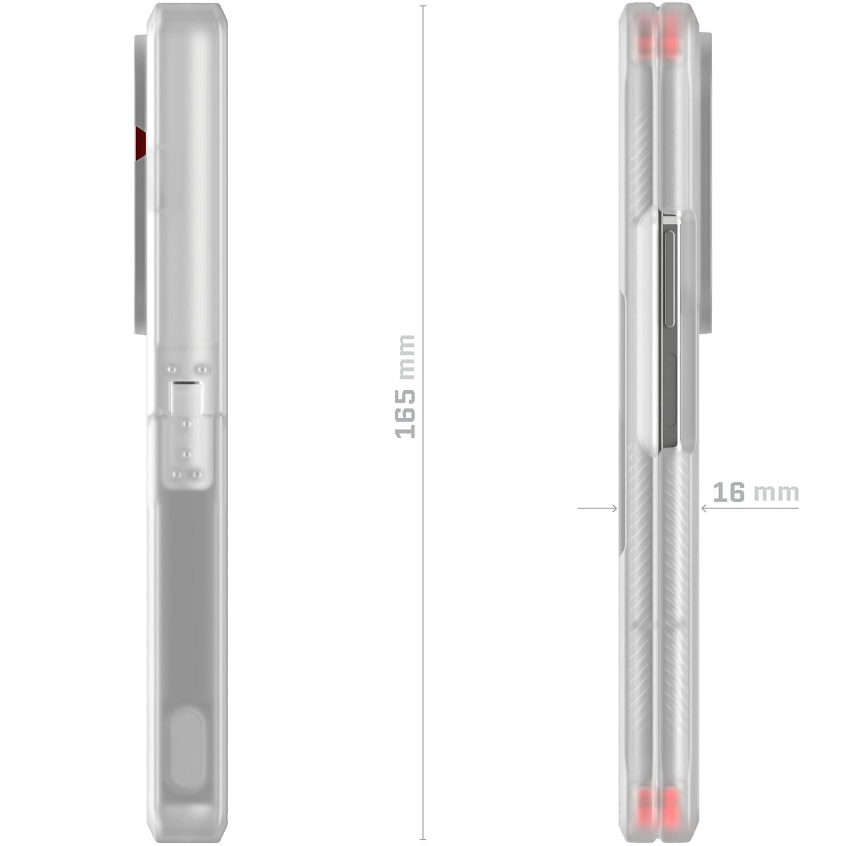 Samsung Fold 7 Clear Protective Phone Case MagSafe Kickstand
