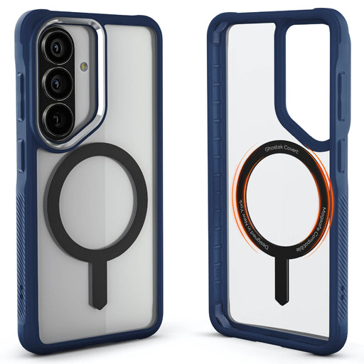 Galaxy S26 Clear Case MagSafe Protective Phone Cover Magnetic Ring Shockproof Premium Blue Matte