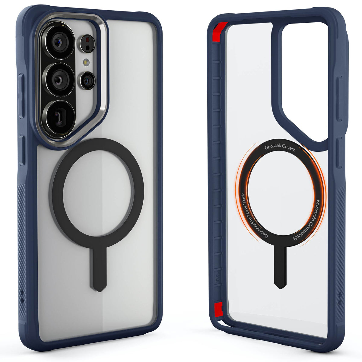 Galaxy S26 Ultra Clear Case MagSafe Protective Phone Cover Magnetic Ring Shockproof Premium Blue Matte