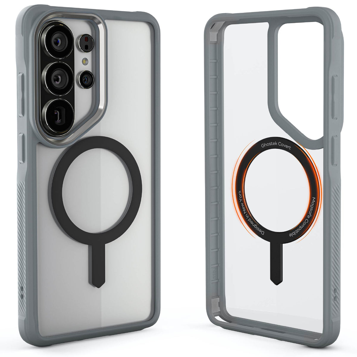 Galaxy S26 Ultra Clear Case MagSafe Protective Phone Cover Magnetic Ring Shockproof Premium Cool Gray