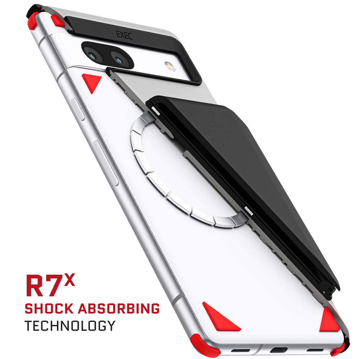 Google Pixel 7a Wallet Case Gray Armband
