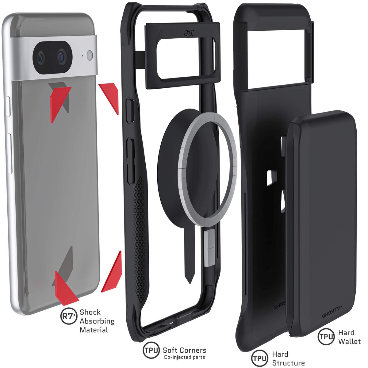 Magnetic Google Pixel 8 Wallet Case