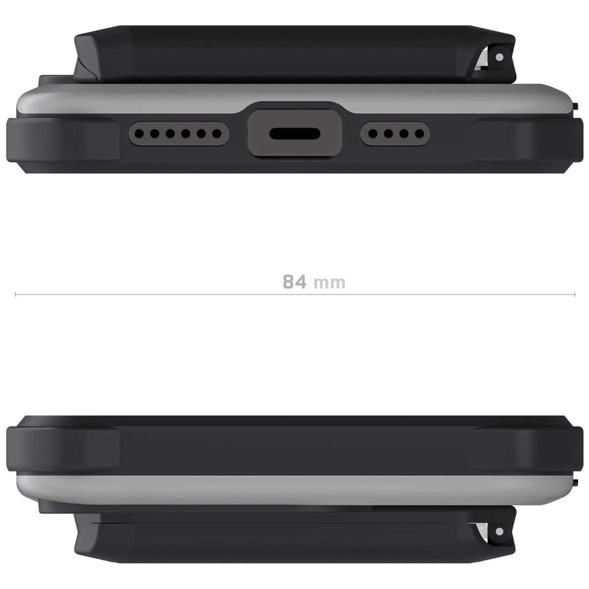 Magnetic MagSafe iPhone 15 Pro Max Wallet Phone Case Grey Credit Card Holder