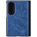 Samsung Galaxy Z Fold 8 Case Leather Blue MagSafe Magnetic Hinge Cover