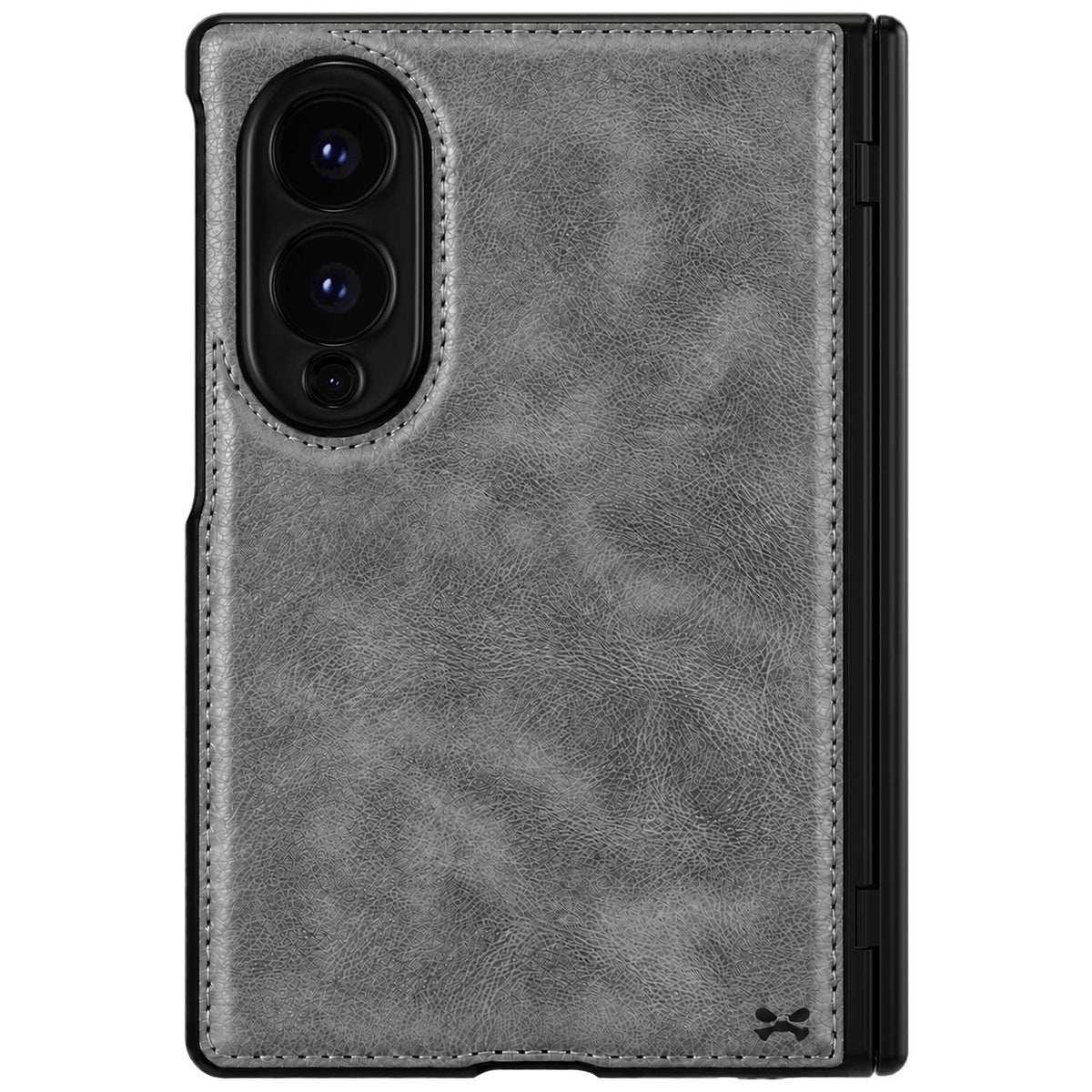 Samsung Galaxy Z Fold 8 Case Leather Gray MagSafe Magnetic Hinge Cover