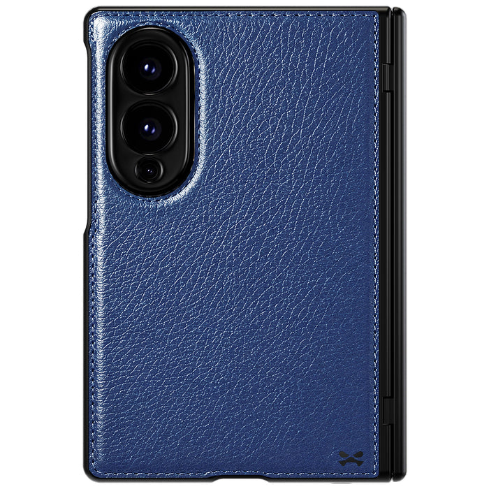 Samsung Galaxy Z Fold 8 Case Leather Blue MagSafe Magnetic Hinge Cover